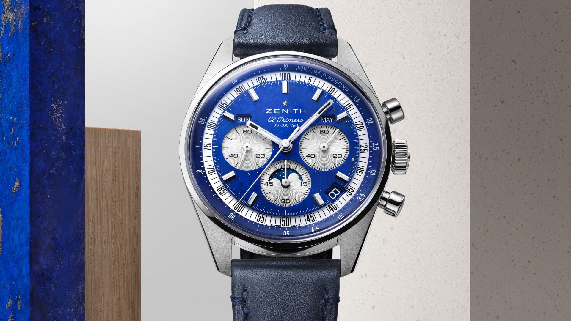 Zenith’s Chronomaster Original Triple Calendar Embraces the Beauty of Lapis Lazuli